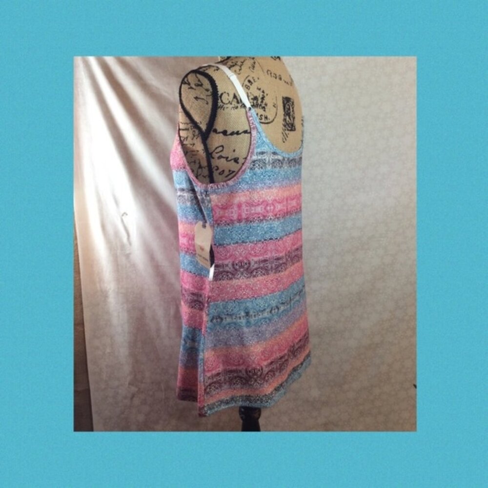Ruff Hewn striped multicolor cami NWT 1X - Picture 2 of 4